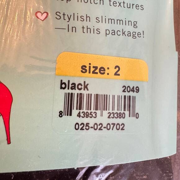 SPANX Assets Womens Size 2 Shaping Tights Textured Black Wishbone 125-155lbs NEW - Picture 2 of 5
